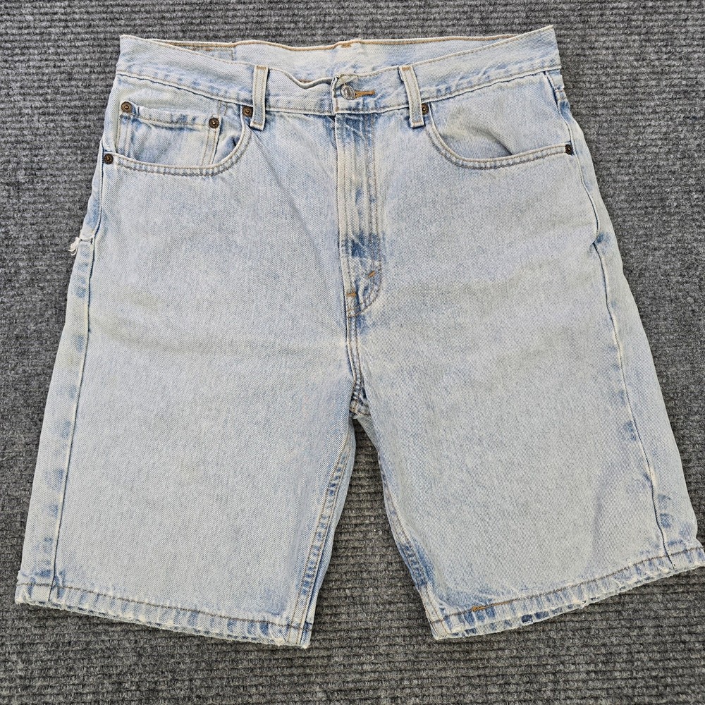 Levi’s 505 Shorts Mens 34 Light Wash Y2K Vintage Denim Distressed