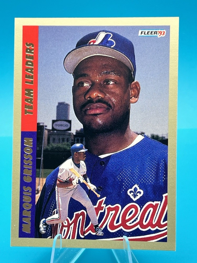Marquis Grissom 1993 Fleer Team Leaders Card #7 Montreal Expos