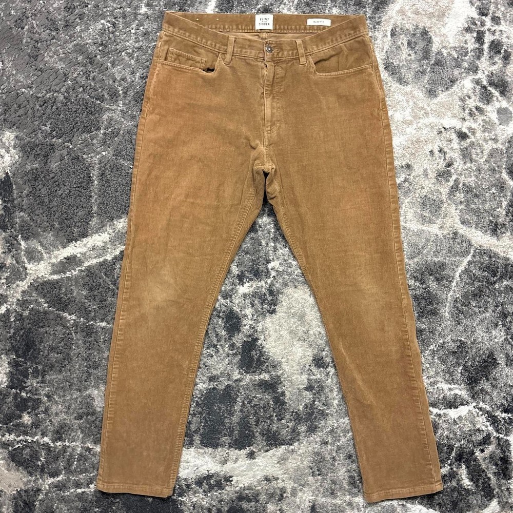 Flint and Tinder 365 Pants Mens 34x30 Brown Corduroy Slim Fit Huckberry 5 Pocket