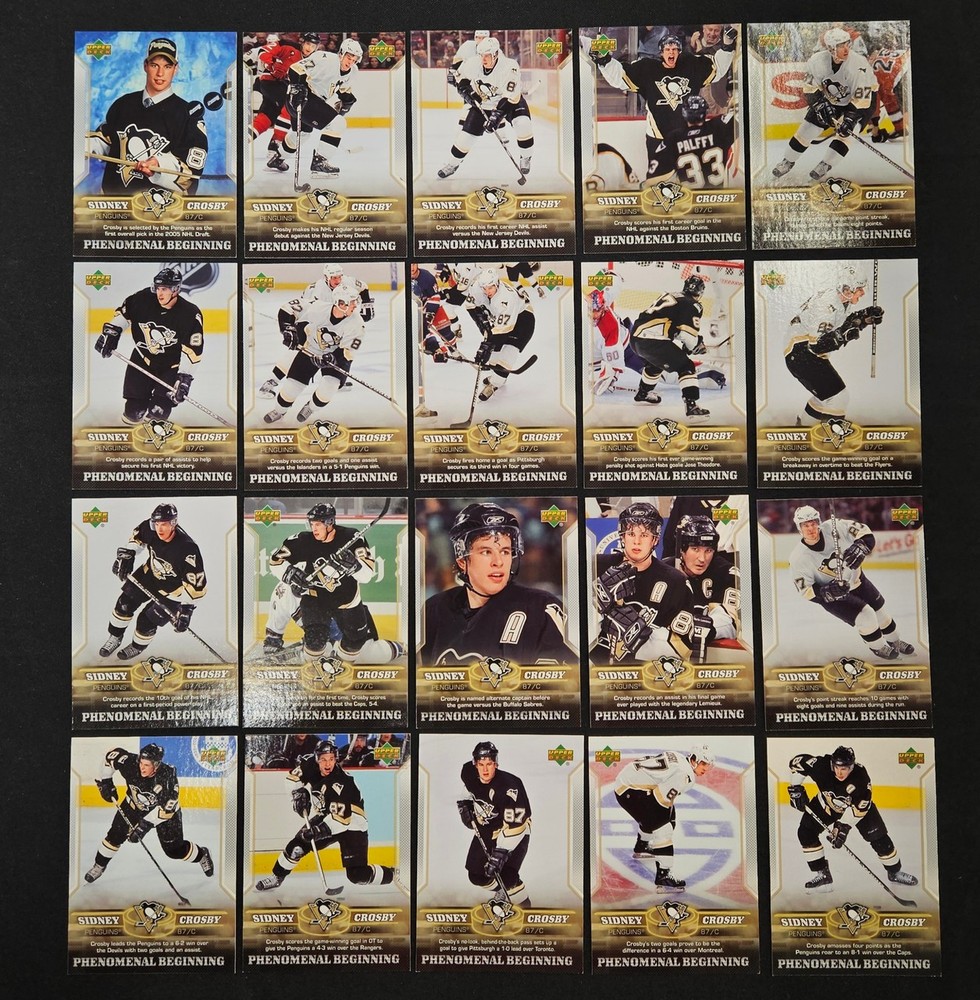 2005-06 Upper Deck Sidney Crosby RC Phenomenal Beginning Complete Set of 20