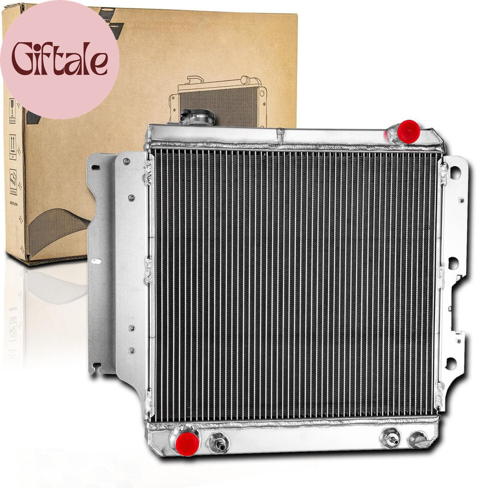 3 Row Aluminum Radiator Compatible with Jeep Wrangler YJ TJ 2.4 2.5 4.0 4.2L L4