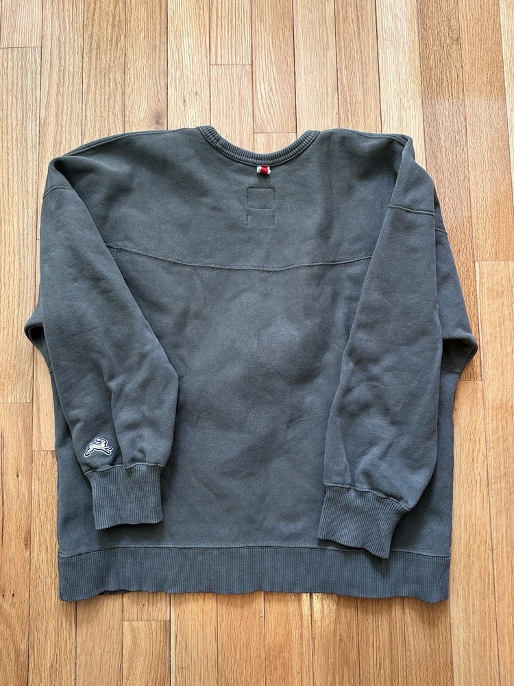 Tracksmith Women’s Cropped Crewneck Sweatshirt Olive Green Running Athleisure M
