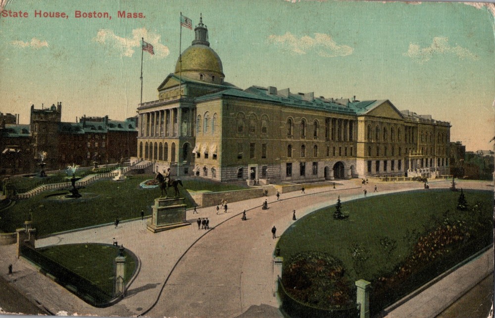 Neat View Of The State House - Boston Massachusetts Early 1900s Postcard