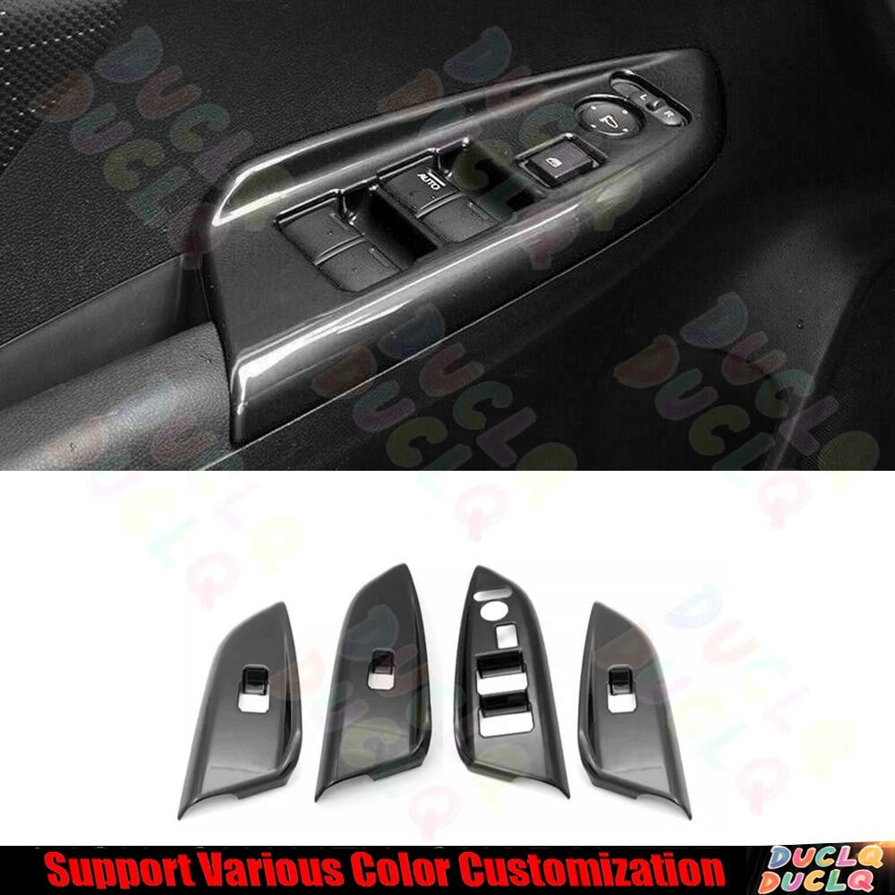 For Honda Fit/Jazz 2014-20 Bright Black Car Glass Window Lift Switch Panel Trim