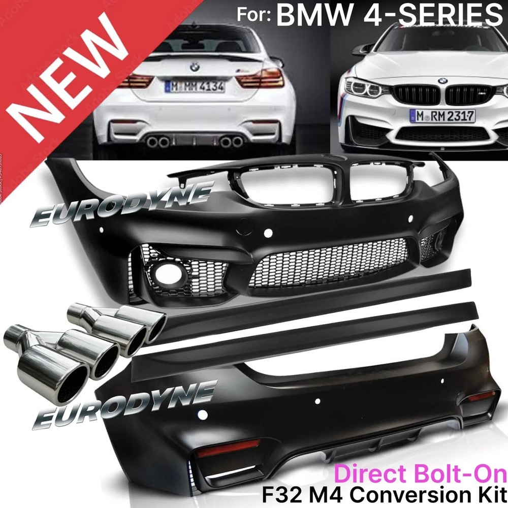 M4 Style Fit 2014-2020 BMW F32 F36 4 Series  Bodykit Front Rear Bumper Sideskirt