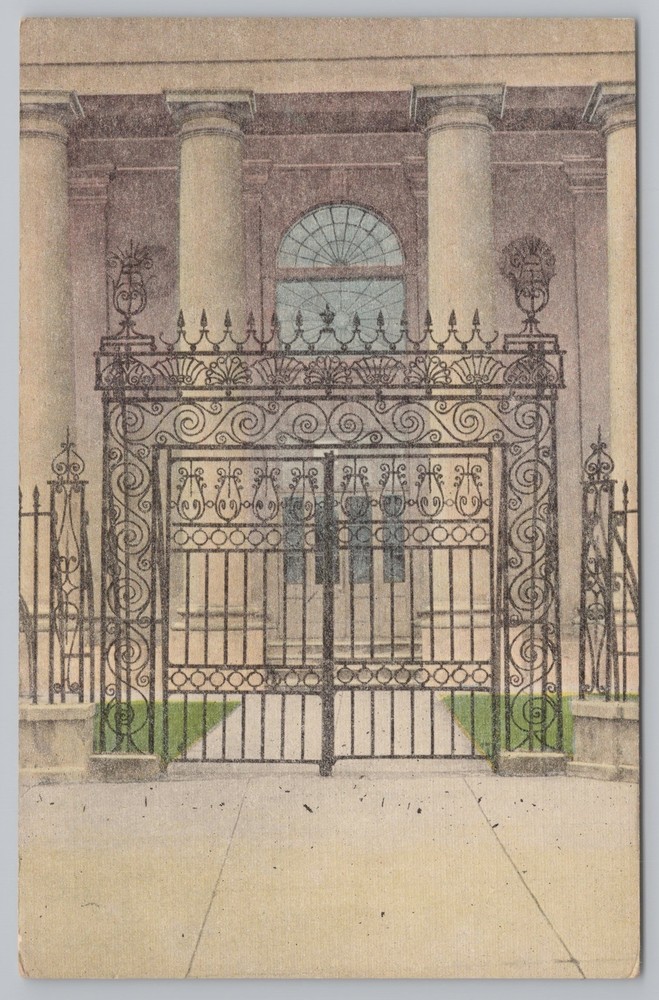 Linen~St Philips Gateway Charleston South Carolina~Vintage Postcard