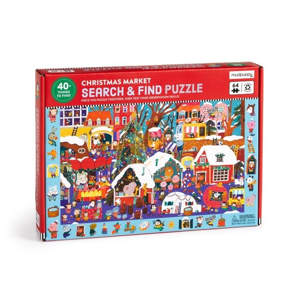 Christmas Market 64 Piece Search & Find Puzzle : 64 Pieces, Game by Mudpuppy ...
