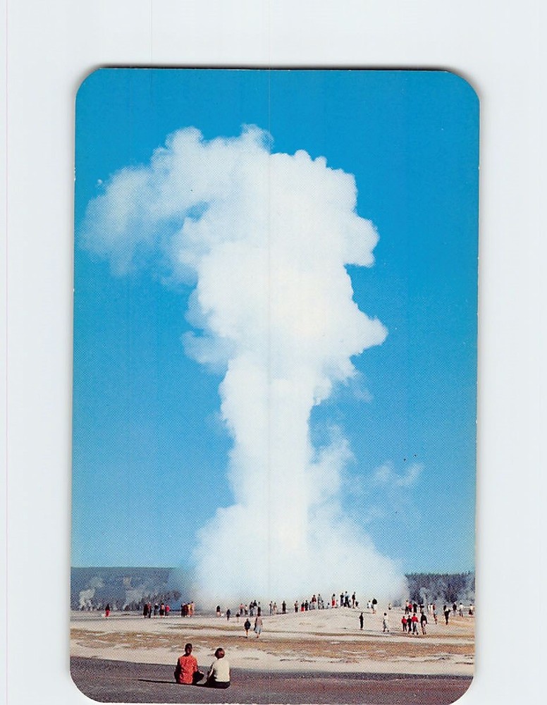 Postcard Old Faithful Yellowstone National Park Wyoming USA