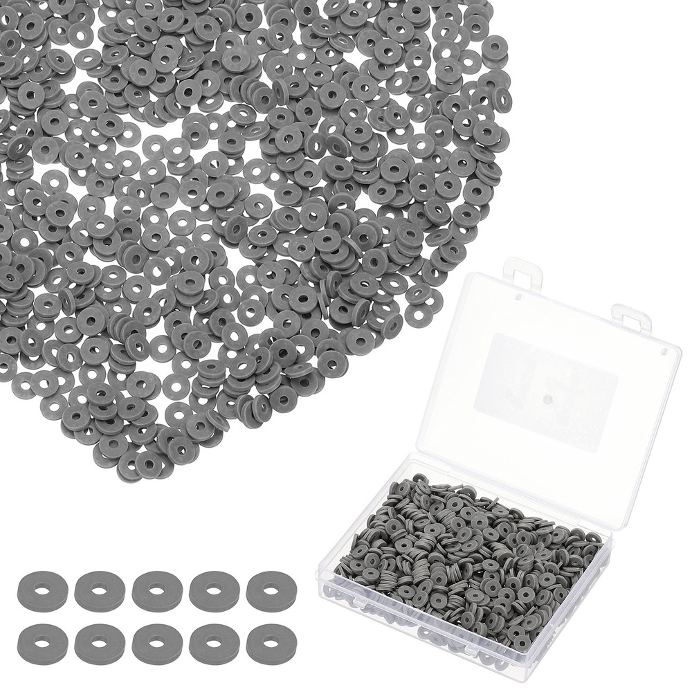 1000 Pcs Dark Gray Heishi Beads Clay Beads Bracelet Jewelry Making DIY Kit
