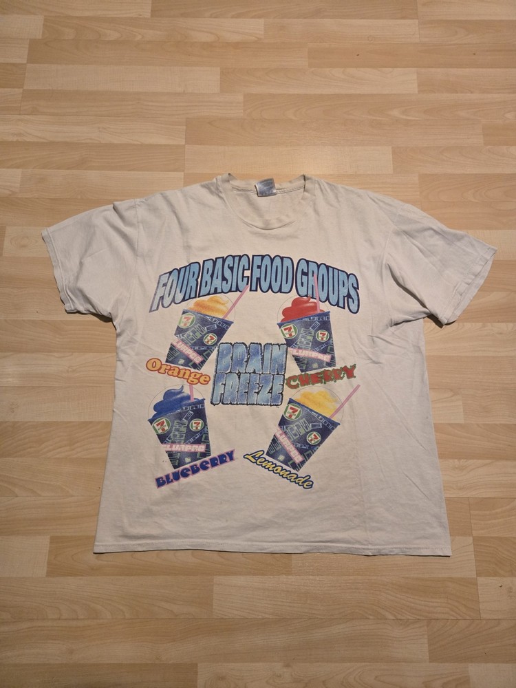 Vintage Slurpee “Basic Food Groups”  90s graphic t shirt Sz xl RARE