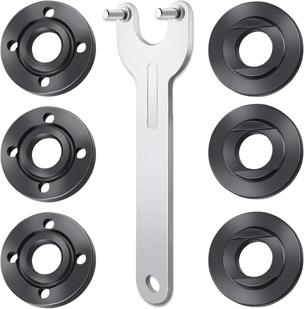 7PCS Premium Angle Grinder Flange Nut Wrench Set Metal Lock Kit
