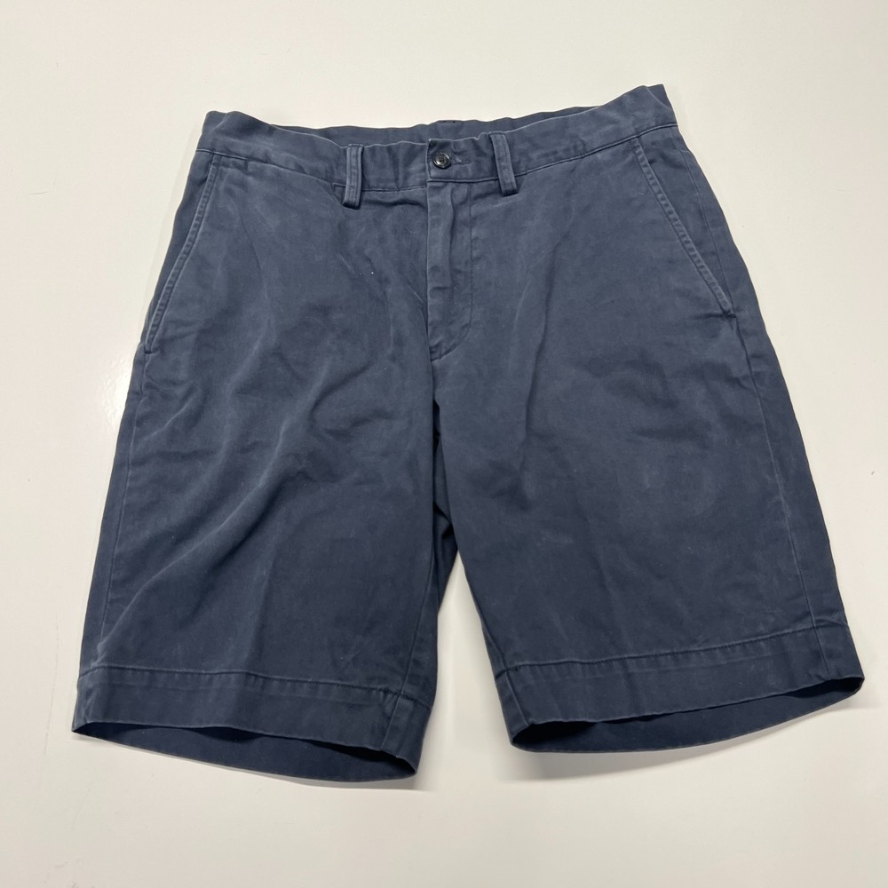 Polo Ralph Lauren 9 Inch Stretch Classic Fit Chino Shorts Navy Blue Mens Size 30