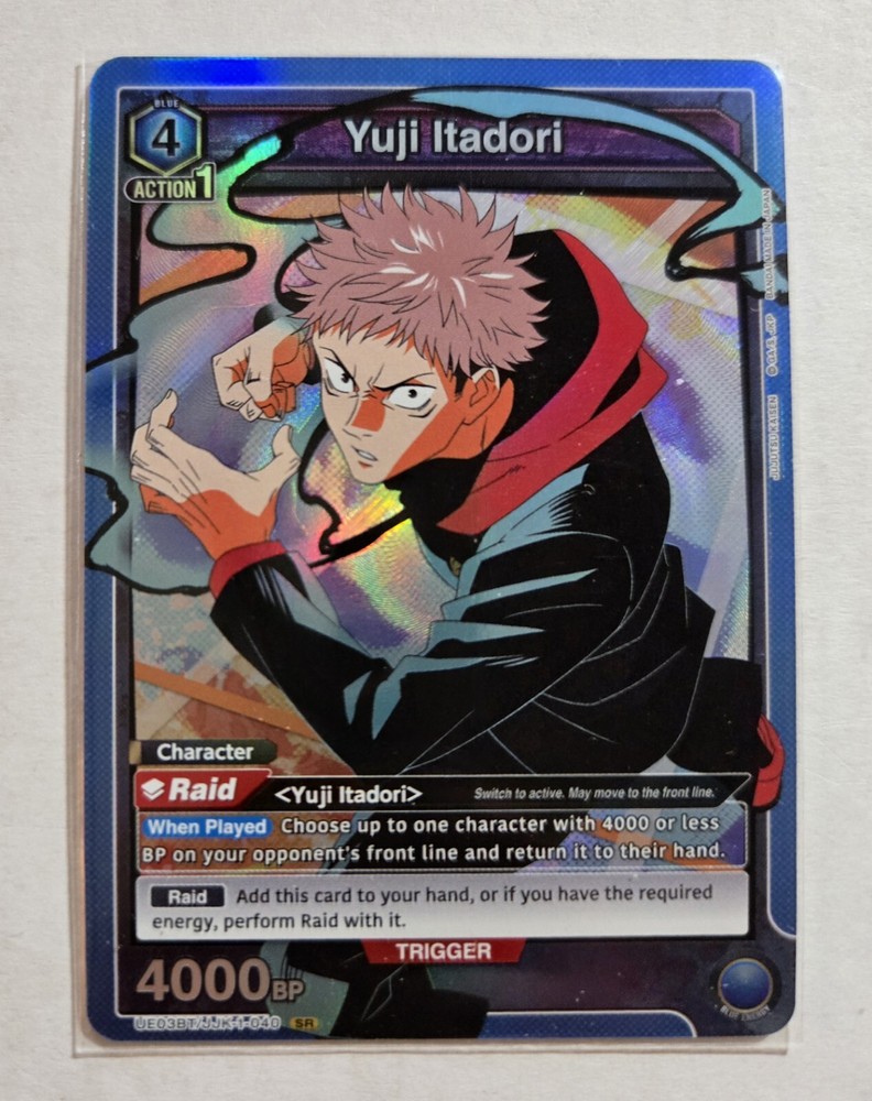 Yuji Itadori SR Union Arena TCG #JJK-1-040 Super Rare Jujutsu Kaisen