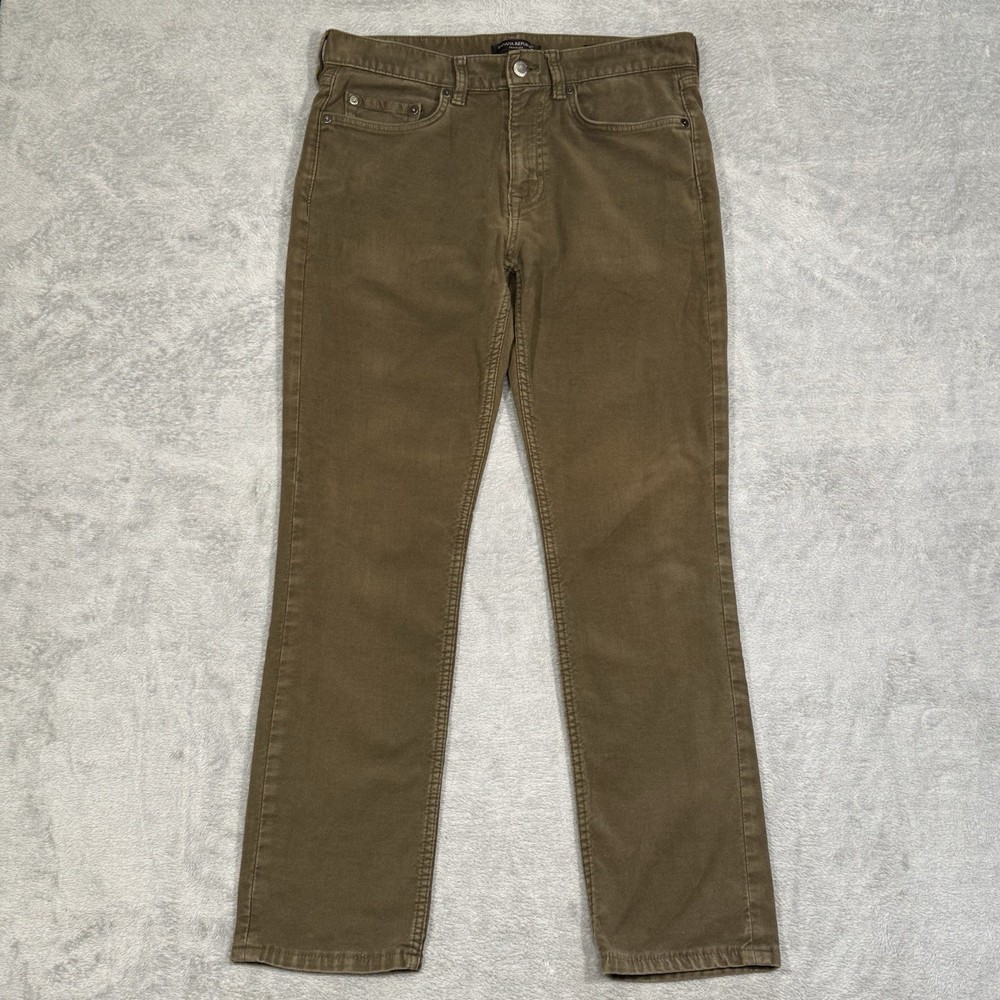 Banana Republic Traveler Slim Fit Pants Mens 30x30 Brown Brushed Twill Chino