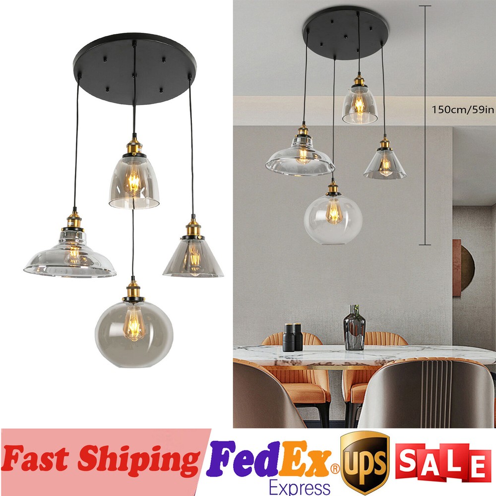 Modern Glass Pendant Light for Kitchen Island Dining Room Ceiling Chandelier Lighting
