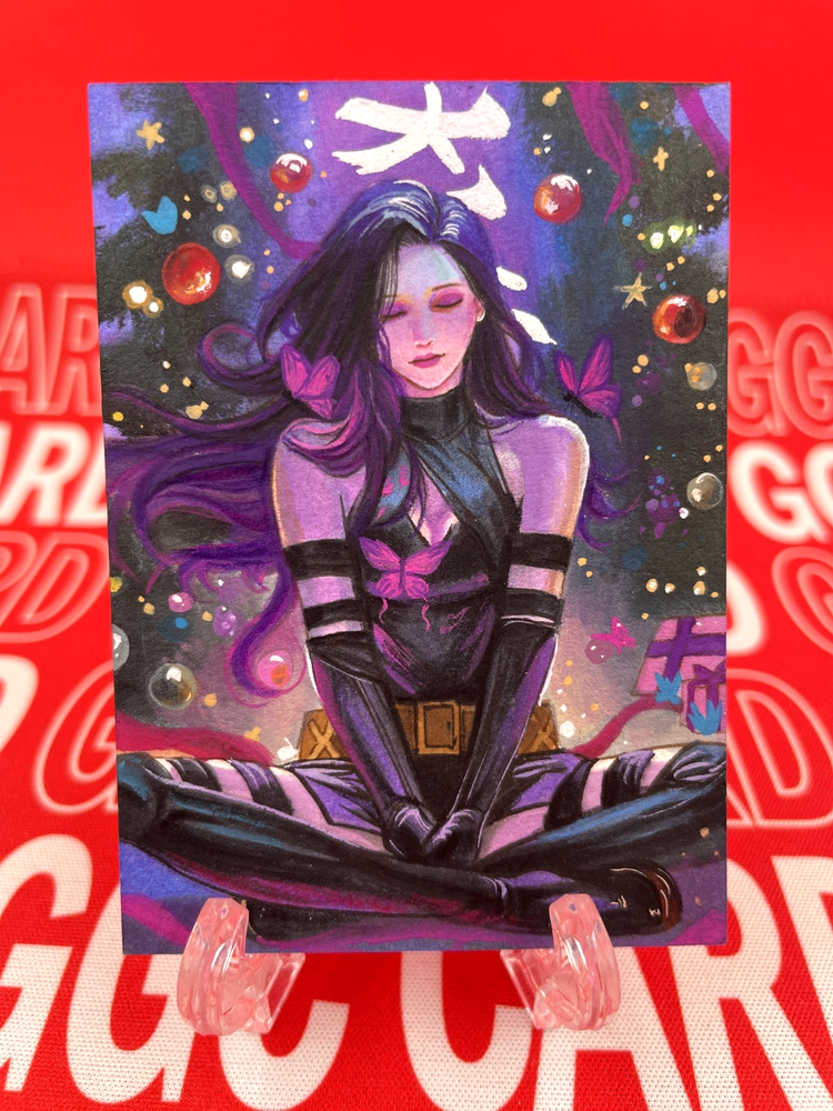 【Christmas Limited】GGC Studio Marvel Psylocke Artist Auto Sketch Card 1/1