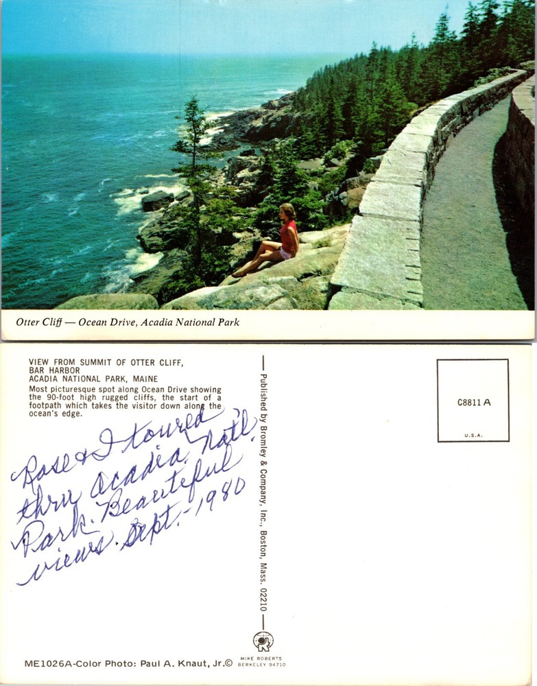 Otter Cliff Acadia National Park Maine Postcard-image