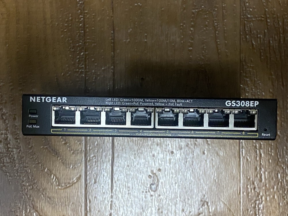 NETGEAR GS308EP 8-Port PoE+ Gigabit Ethernet Switch
