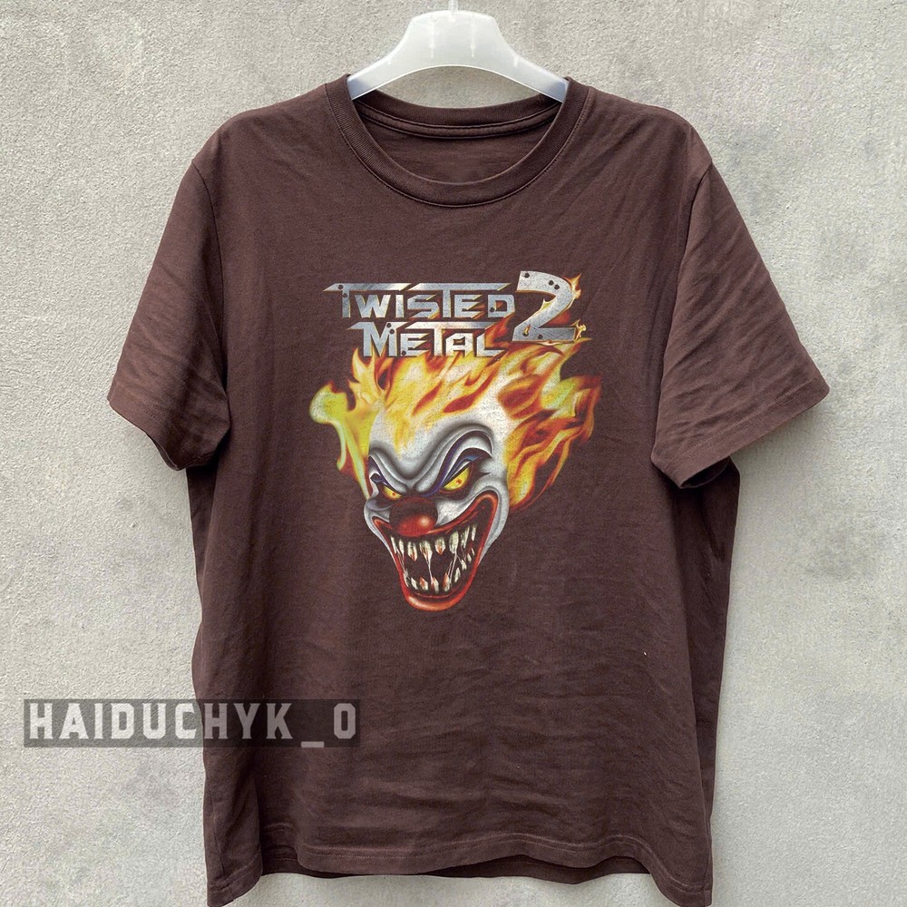 Twisted Metal II 1996 Retro Unisex Russet T-shirt Size S-5XL