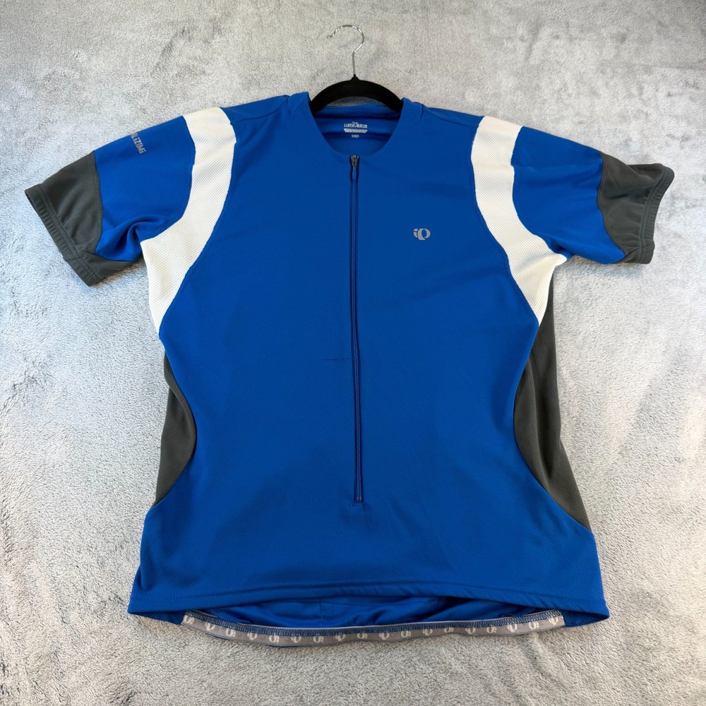 Pearl Izumi Cycling Jersey Men’s Large Blue Short Sleeve 3 Pocket