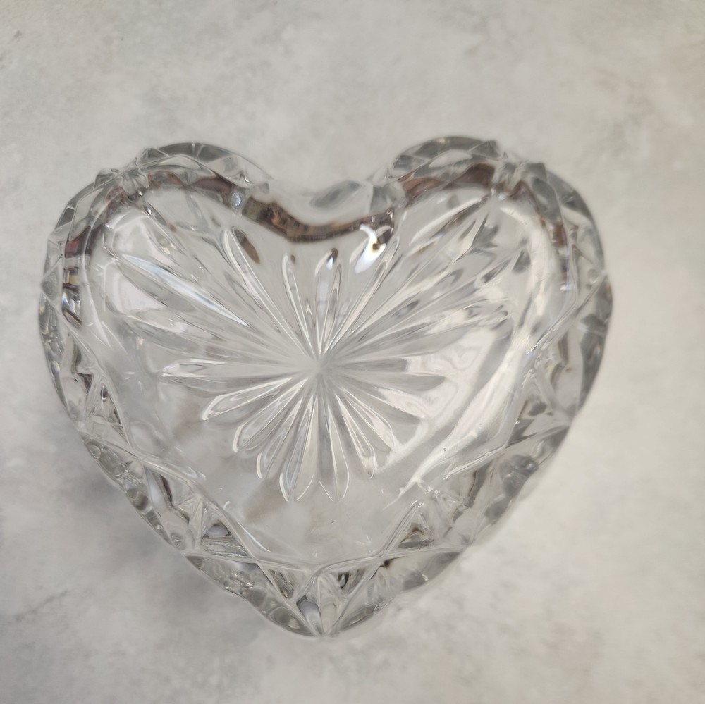 Waterford Crystal Heart Shaped Candy Trinket Dish Bowl 4.5in
