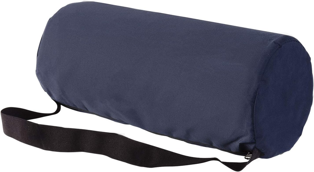 Lumbar Roll Back Support Cushion Pillow - Foam Lumbar Cushion with Cover and Str