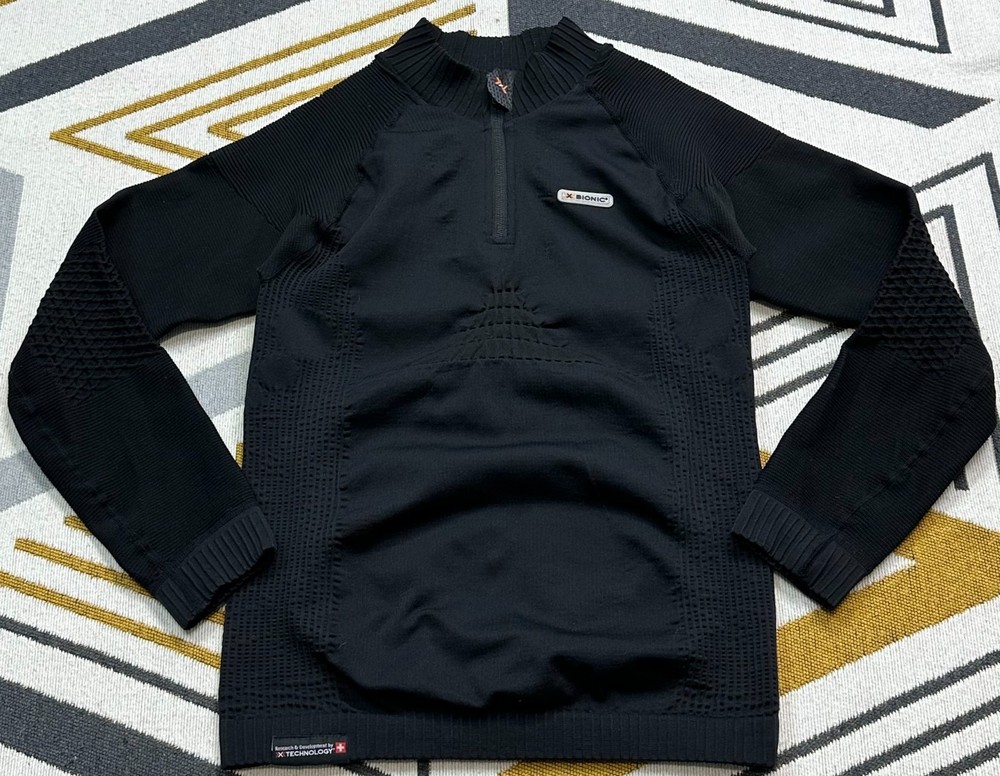 Men’s X‑Bionic Technical Base Layer Top Size S Black half‑zip (RRP £100)