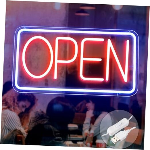 Open LED Neon Light Sign USB Operated with Switch for Business Storefront
