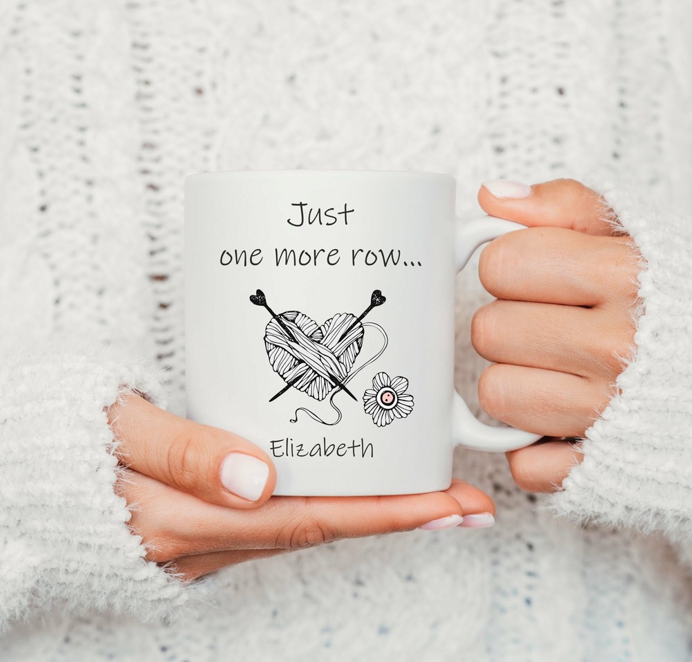 Personalized Knitting Mug Gift for Crochet and Knitting Lovers