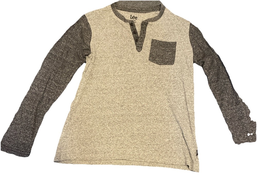 Lee Boy’s Grey Long Sleeve Shirt Size Large (14/16)