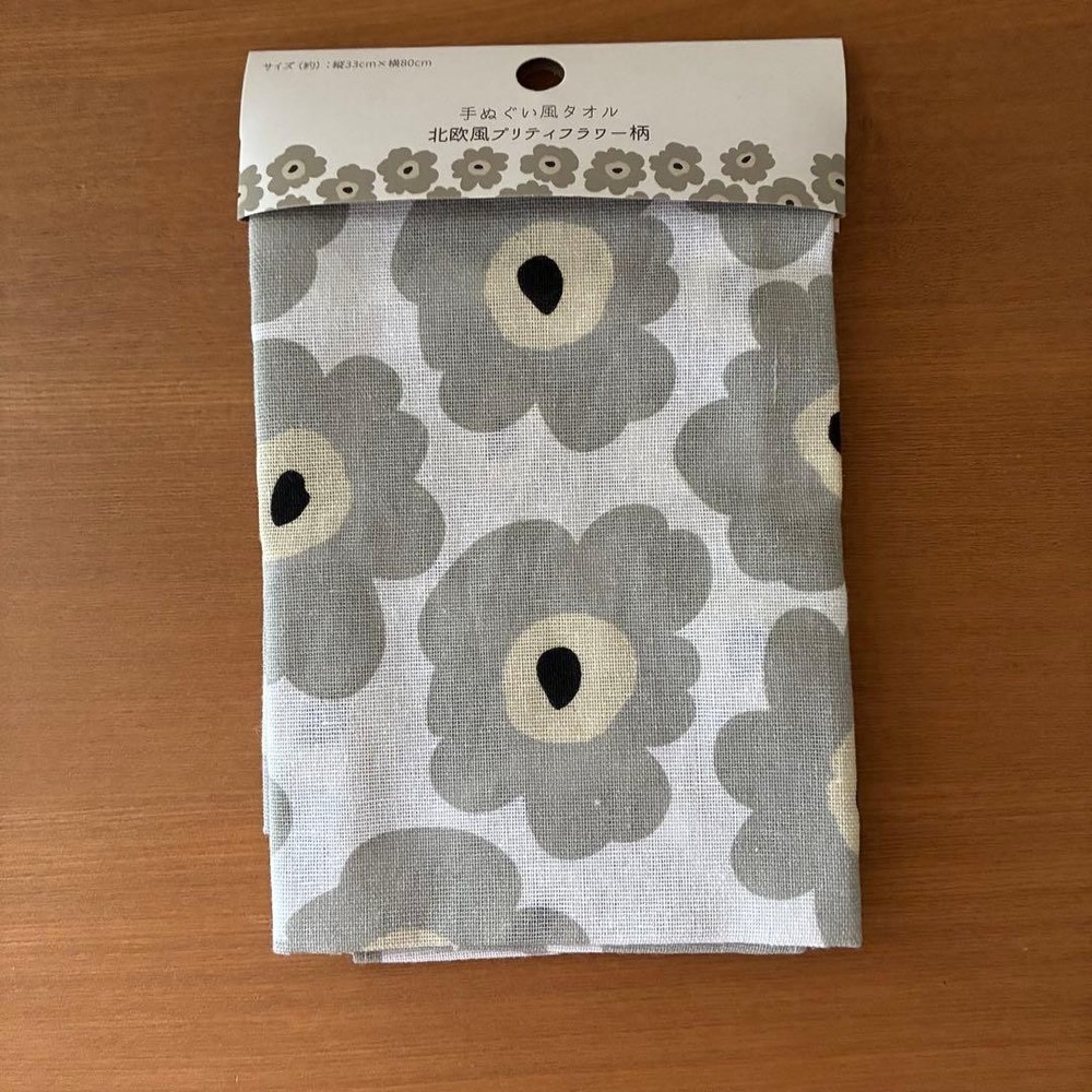 Japanese Tenugui Towels Seria style Scandinavian pretty flower pattern