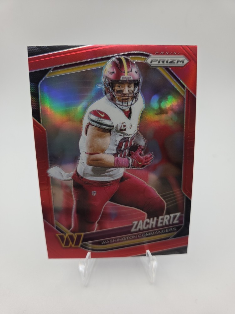 2025 Panini Prizm Zach Ertz Red Prizm Washington Commanders Card #64