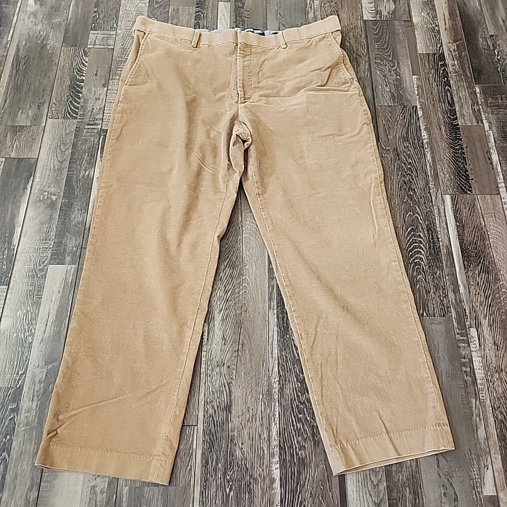 Lands' End Men's Corduroy Pants Camel Beige, Size 40x29 Traditional Fit