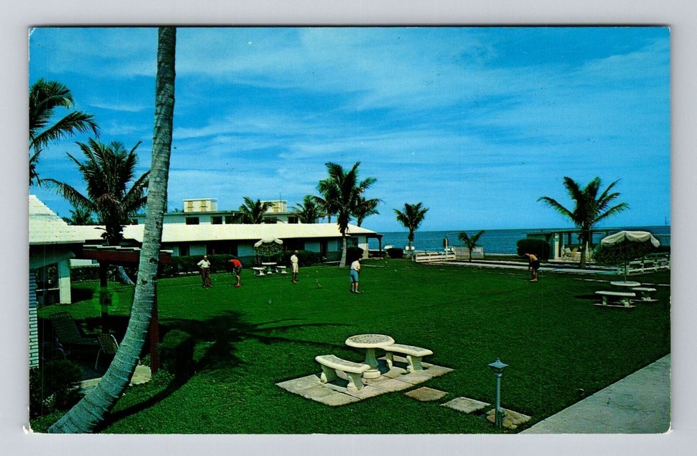 Pompano Beach FL-Florida, Beach Villa Resort, Vintage Postcard