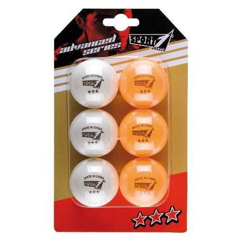 Mandelli 3-Star Ping Pong Balls in Silver and Orange