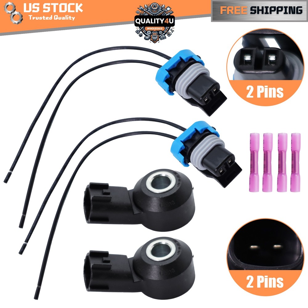 2 Knock Sensor W/ Pigtail Wire For Nissan Frontier Xterra Mercury 220607B000 New