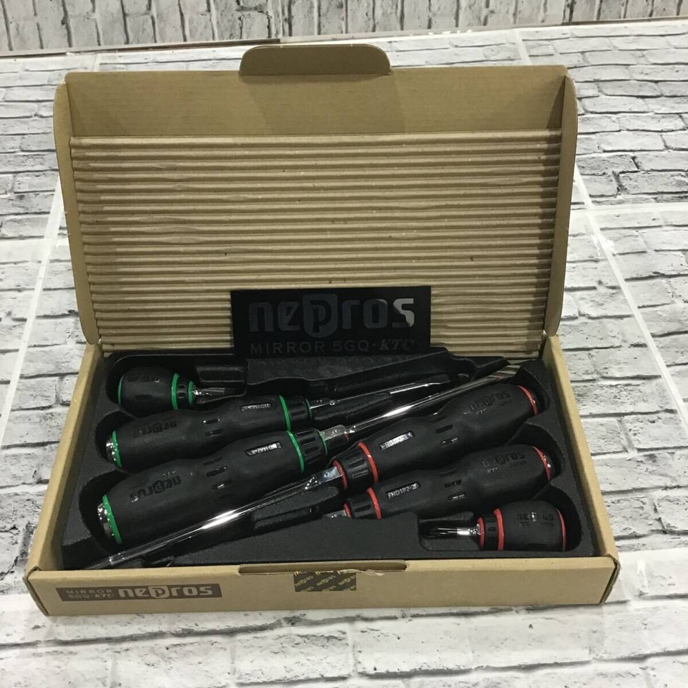KTC NTD106 Nepros 6 Piece Resin Handle Cushion Grip Screwdriver Set Unused item