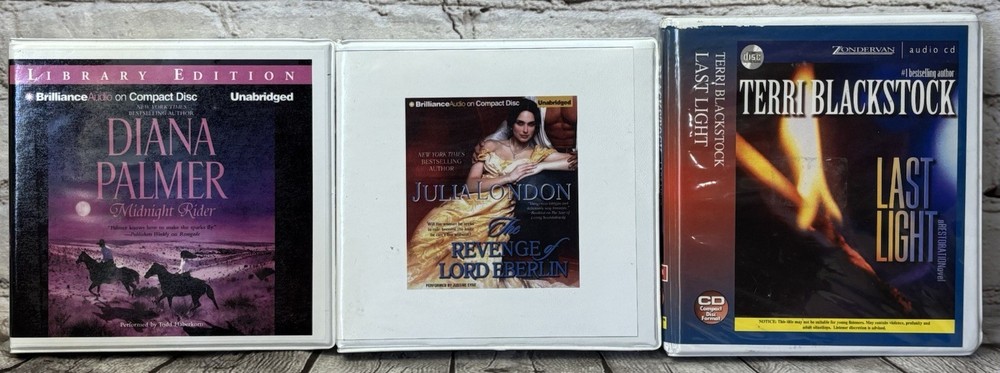 Audiobook CD Lot of 3 – Diana Palmer, Julia London, Terri Blackstock