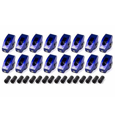 Scorpion 1036, Set of 16 Blue Aluminum Sbc Roller Rocker Arms 1.6 Ratio 3/8 Stud