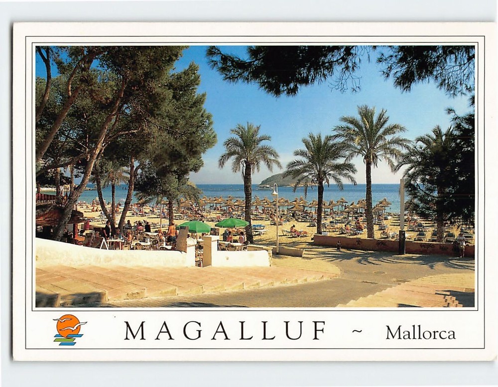Postcard Beach Scene Magalluf Mallorca Spain