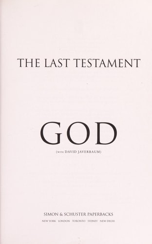 The Last Testament: A Memoir by God, Acceptable Book
