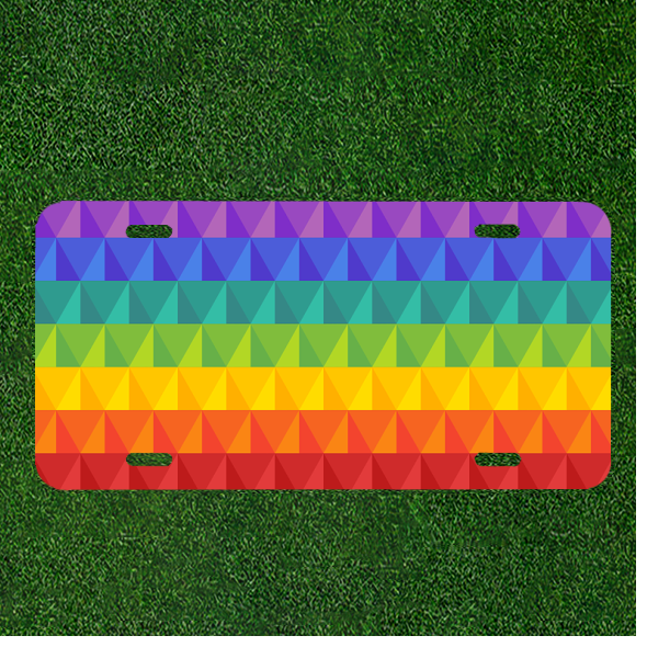 Custom Personalized Car License Plate Featuring Stylish Abstract Pattern Design