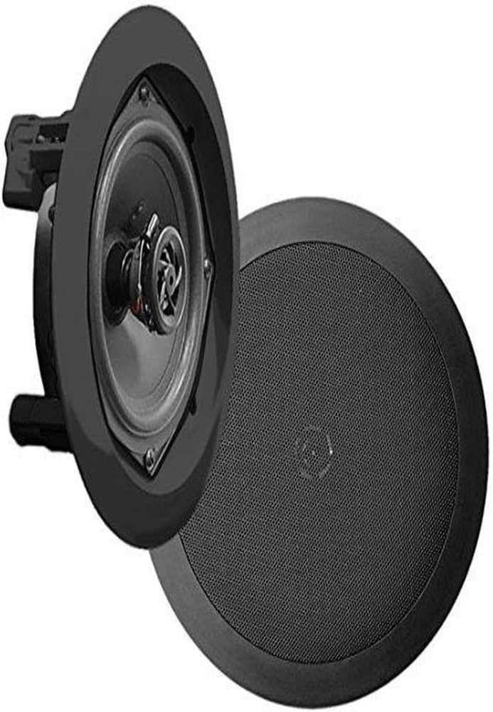Ceiling Wall Mount Speakers - 5.25” Pair of 2-Way Midbass Woofer Speaker 1'' Pol