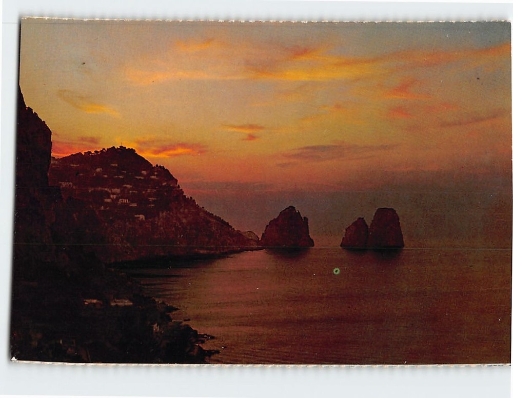 Postcard View Of Faraglioni Capri Italy