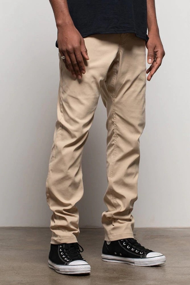 686 Everywhere Merino Wool Lined Chino Pants Mens 30x30 Slim Fit Tan Brown
