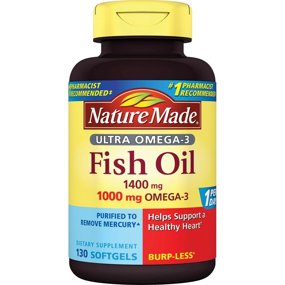 Nature Made 1400 mg- 130 ct Ultra Omega-3 from Fish Oil Softgels