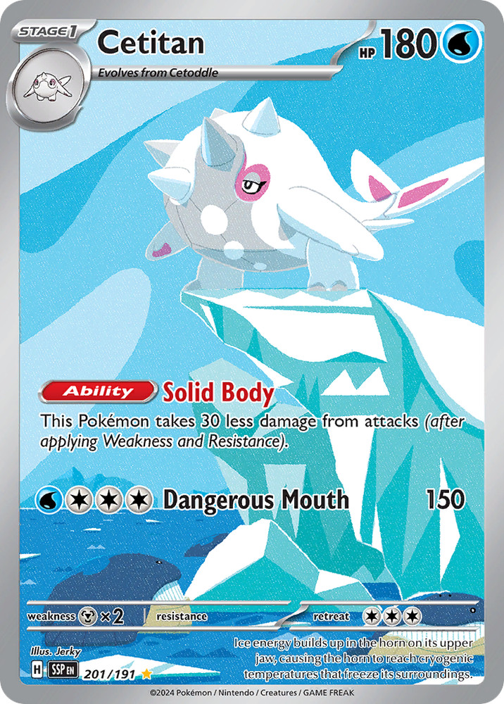 Cetitan 201/191 Illustration Rare Surging Sparks Pokemon Near Mint