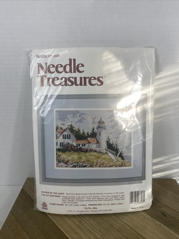 Vintage Needle Treasures Keeper Of The Light 06608 Needlepoint Lighthouse