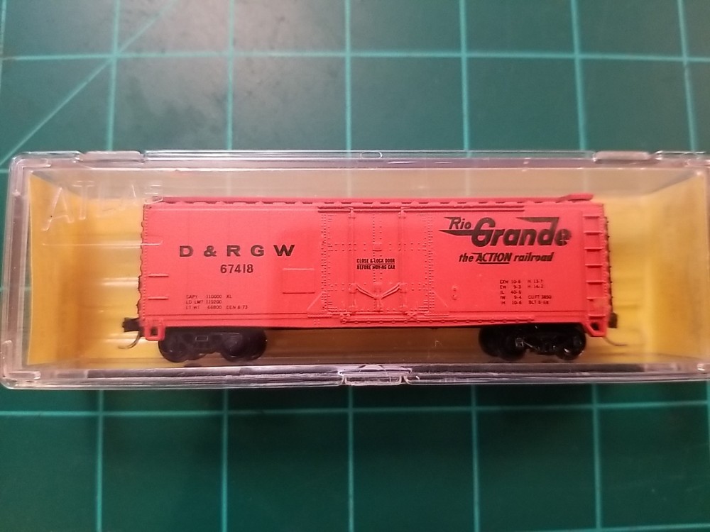 N Scale Atlas 40' Box Car Rio Grande D&RGW 3423
