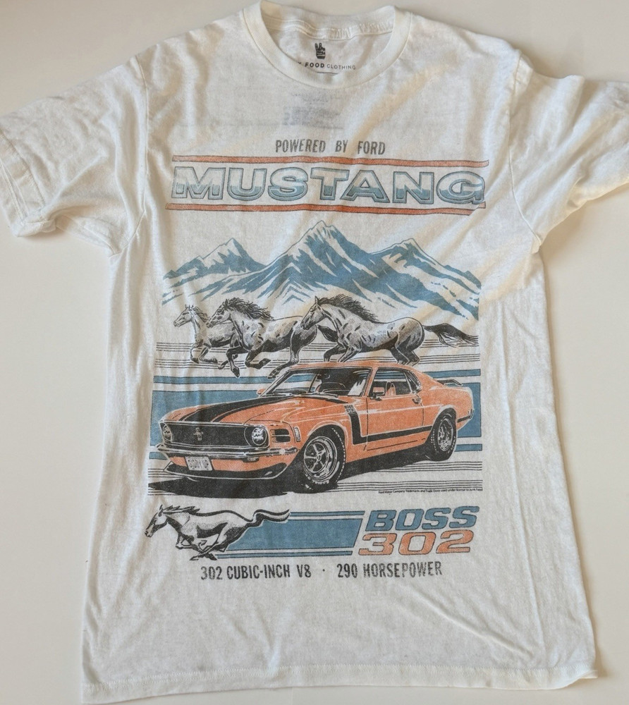 Junk Food Clothing Women’s S Mustang Boss 302 Tee